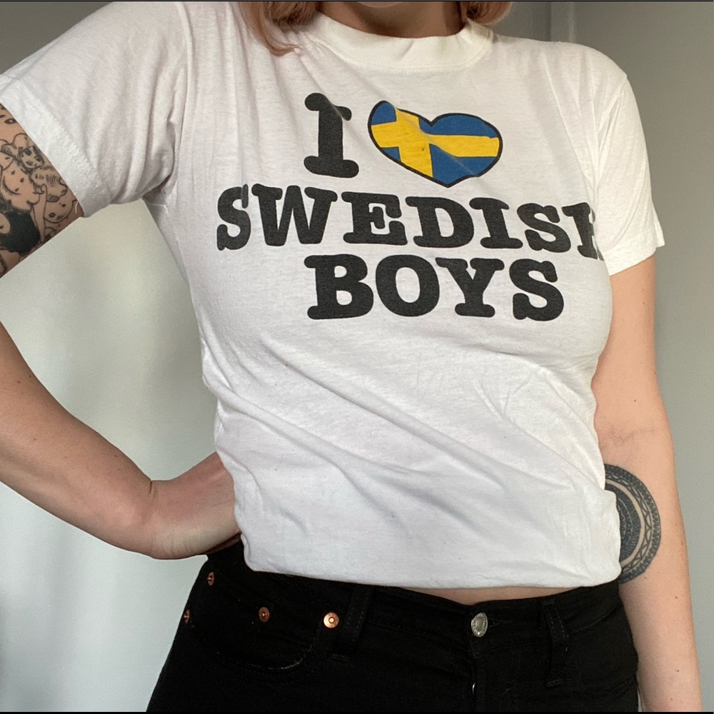 I love Swedish boys graphic tee